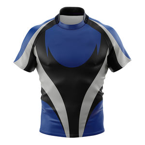 Camiseta de Rugby transpirable de alta calidad para hombre, camiseta de Rugby con estampado sublimado de media manga, camiseta de equipo de Rugby - Product Image 6