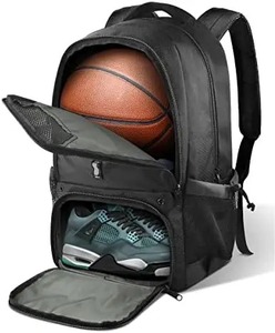 Bolsa de baloncesto personalizada con bola y compartimiento para zapatos, mochilas deportivas informales para hombre - Product Image 3