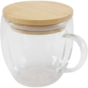 Taza de Vidrio de Bambú Sostenible con Certificación FSC para Amantes de la Bebida Ecológica - Product Image 3