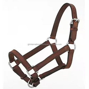 Vente en gros, meilleure qualité, réglable, sur mesure, licou cheval cheval équitation, collier-tête en cuir noir ou marron - Product Image 5