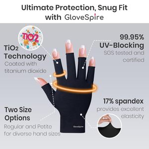 Vente en gros de <span class=keywords><strong>gants</strong></span> <span class=keywords><strong>UV</strong></span> double face pour lampe à <span class=keywords><strong>ongles</strong></span>, <span class=keywords><strong>gants</strong></span> de manucure légers avec protection des mains et des bras pour <span class=keywords><strong>ongles</strong></span> en gel - Product Image 2