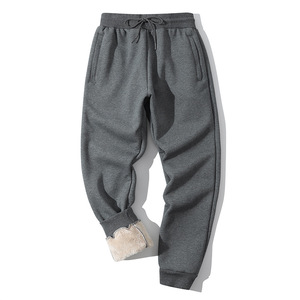Venta al por mayor Casual Deportes de invierno Tallas grandes Terciopelo Cálido Fleece Grueso Pantalones de chándal de invierno para los hombres - Product Image 6