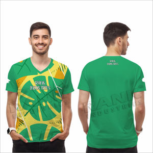 T-shirt 100% coton en matériau durable pour hommes T-shirts personnalisés respirants à séchage rapide en stock pour hommes - Product Image 1