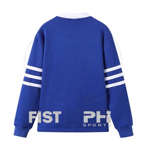 เสื้อคาร์ดิแกนผ้าฟลีซสีน้ำเงินสำหรับผู้หญิง ZPB คอวี แขนยาว สไตล์ลำลอง สีพื้น แต่งขอบตัดกัน ติดกระดุมด้านหน้า สีน้ำเงินรอยัล - Product Image 5