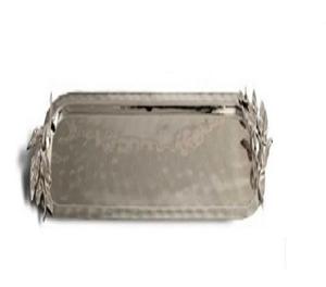 Luxueux plateau de service en métal décoratif pour la maison forme carrée vaisselle de table plateau de service fait à la main fantaisie meilleur prix plateau de service en métal - Product Image 4