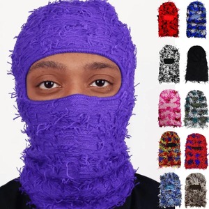 Wholesale Ski Mask Full <b>Face</b> Outdoor Windproof Winter Beanie Grassy Fuzzy Balaclava Beanies Manufacturer With Custom logo - Product Image 2