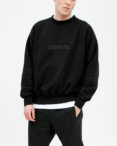 100% Cotton Custom Logo Winter Embroidered <b>Sweatshirts</b> Hoodies Men 300 GSM French Terry <b>Fleece</b> Crew Neck Custom Printing - Product Image 3