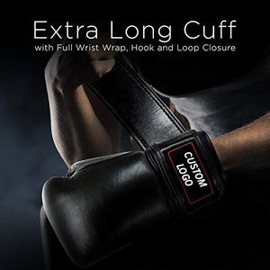 Guantes de Kick Boxing de cuero PU personalizados profesionales al por mayor con logotipo para entrenamiento de MMA al aire libre - Product Image 6