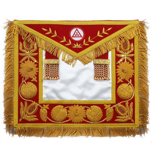 Royal Arch Past Low Price Delantal Mano Oro Bordado Pasado Mason Grand Lodge Master Masonic Delantal - Product Image 1