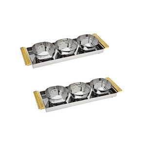 Tazón de Comida de Calidad Deluxe con Diseño Único en Forma Redonda, Tazón para Frutos Secos con Bandeja para Uso en Hoteles y Restaurantes - Product Image 5