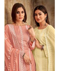 ชุดมุสลิมแบบดั้งเดิมของปากีสถาน ผ้าฝ้ายมารีอา ทรงแม็กซี่ เรียบร้อย เหมาะสำหรับงานเลี้ยง  แบบเย็บสำเร็จสำหรับผู้หญิง - Product Image 5