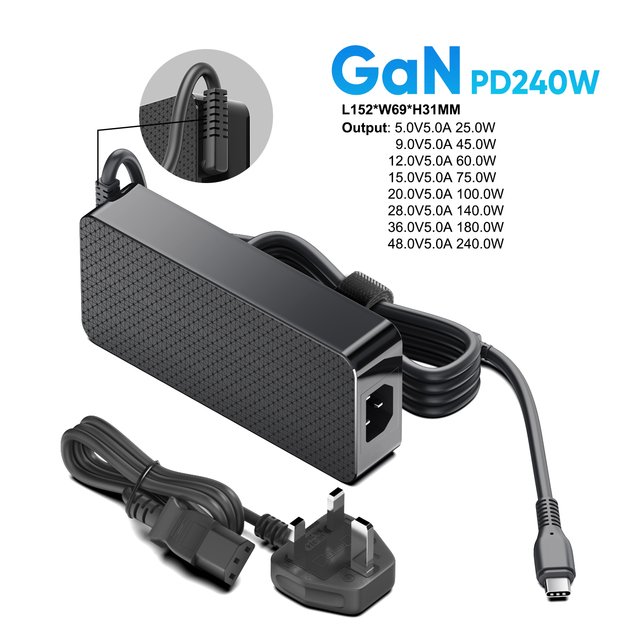 240W USB-C PD EPR Charger | OEM Adapter for Gaming Laptops & Monitors