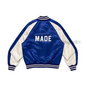 Chaqueta bomber de satén informal para hombre superventas, recién llegada, chaqueta de invierno con cuello levantado y logotipo frontal en stock - Product Image 2