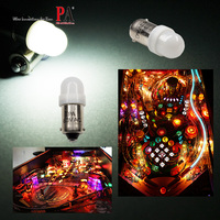 Lumière LED pour machine de flipper PA 2835 SMD Ba9s # 44/ # Ampoule LED personnalisable bleue 47 6,3 V AC/DC pour jeux à monnayeur, modèle Wedge