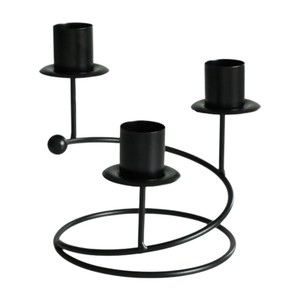 Portavelas de aluminio de lujo para decoración del hogar artístico con curvas ricas para Navidad Pascua y ocasiones especiales - Product Image 2