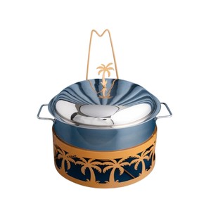 High Quality Stainless Steel Round Chafing Dish With Glass <b>Buffet</b> <b>Food</b> <b>Warmer</b> For Catering Events Mirror Finish <b>Food</b> <b>Server</b> Dish - Product Image 5
