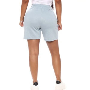 Pantalones cortos lavados de verano de talla grande personalizados para mujer, transpirables, sueltos, informales, estilo motorista con cordón en la cintura elástica - Product Image 2
