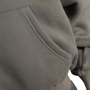 Sudadera con cremallera de doble capa y peso pesado 350 GSM corto de algodón personalizado 700 GSM - Product Image 5