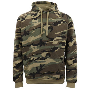OEM à manches longues poche kangourou camouflage imprimé logo sweats à capuche tissu épais hommes sweats surdimensionnés | Unique et élégant - Product Image 1