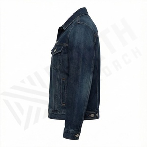 Chaqueta Vaquera de Mezclilla Transpirable de Manga Larga para Mujer, Hecha a Medida, con Forro de Algodón, Estilo Informal, Teñida Lisa, de Alta Calidad - Product Image 3
