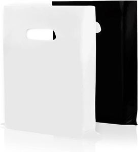 Sacs à provisions en plastique imperméables personnalisés avec logo Sacs à provisions en plastique découpés à l'emporte-pièce de luxe avec poignée - Product Image 3