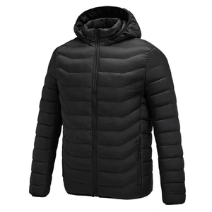 Nouveauté Veste à bulles pour hommes avec logo personnalisé Veste d'extérieur chaude d'hiver à manches longues et fermeture éclair pour hommes - Product Image 2