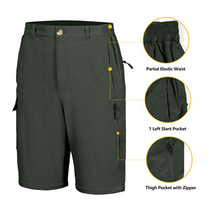 Pantalón convertible para hombre, características convertibles que se transforman fácilmente en pantalones cortos equipados con bolsillos seguros con cremallera, pantalón convertible - Product Image 5