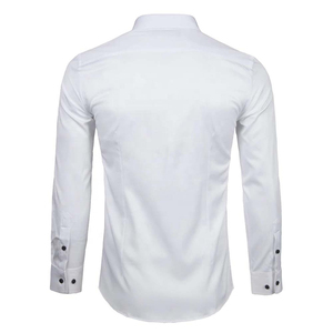 Camisas Formales de Negocios para Hombre con Logotipo Personalizado de Último Diseño, Manga Larga, Lisas, Teñidas, para Verano, Tallas Grandes - Product Image 4