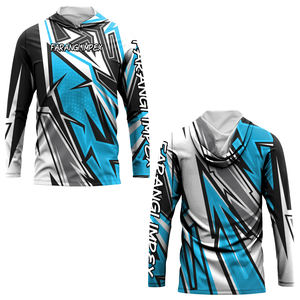 Chemise à manches longues en tissu 100% polyester sublimé avec motif de lave personnalisé, protection UV, chemise pour homme, protection anti-soleil, sweat-shirt de randonnée - Product Image 4