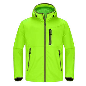 Chaquetas Softshell transpirables personalizadas para hombre, chaqueta táctica impermeable a prueba de viento, ligera, con cremallera completa y bolsillos - Product Image 3