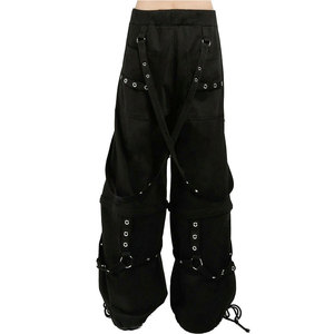 Pantalones de Moda para Mujer, Estilo Gótico Oscuro, con Cadena Convertible en el Tobillo, Estilo Punk Rock, 2026 - Product Image 3
