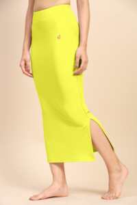 Trendmalls Women's <b>Yellow</b> for Spandex Saree Shapewear Set Breathable Anti-Bacterial Eco-Friendly <b>Lace</b> Trim Model P02 - Product Image 5