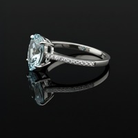 Bague de fiançailles minimaliste en argent 925 avec améthyste taille poire, pierre de naissance de mars, sertie à griffes, forme ailes, pour mariage, fête ou bague chrétienne