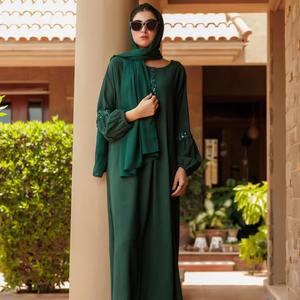 Robe musulmane élégante ethnique Abaya modeste et élégante pour les fêtes du printemps et de l'été Taille XS Confortable Vente chaude pour les musulmans Jawabha - Product Image 1
