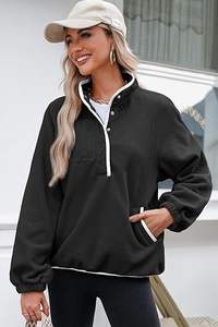 Women's Custom Size Oversized <b>Sherpa</b> Fleece Eco-Friendly 100% Polyester <b>Lined</b> Pullover Long Sleeve Winter <b>Hoodie</b> Sweatshirt - Product Image 3