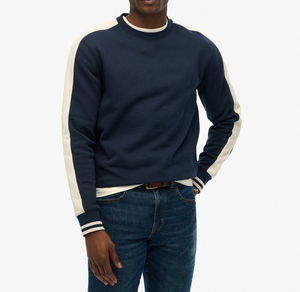 Wholesale Crew <b>Neck</b> Custom Logo 63%Cotton 37%polyester 330gsm Blank Fleece Pullover Men's Sweatshirt - Product Image 1