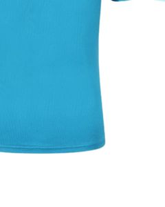 Polo personnalisé pour homme, bleu ciel, manches courtes, respirant, en tissu piqué de polyester et de coton, logo personnalisé, vêtements de travail décontractés, uniforme OEM - Product Image 3
