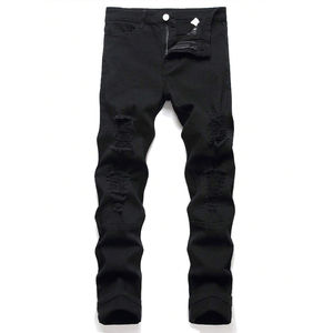 Pantalones vaqueros cónicos baratos de alta calidad al por mayor, pantalones vaqueros personalizados ajustados para hombre, vaqueros de estilo informal y ropa de calle para hombre, pantalones vaqueros para hombre - Product Image 1