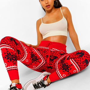 2025 Offre Spéciale femmes Leggings collants sport pour filles rouge noël Leggings Logo personnalisé vêtements de sport Fitness Yoga pantalon - Product Image 1