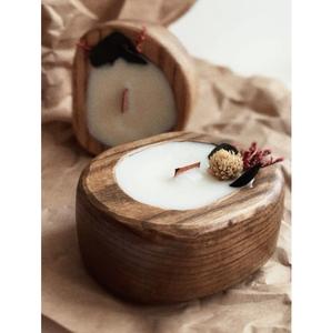 Porte-bougie en bois fait main, support rustique pour bougies chauffe-plat, décoration d'intérieur, fournisseur en gros - Product Image 5