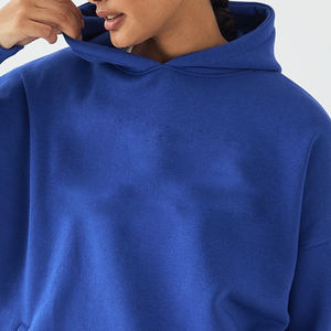 Sweat à capuche en polaire pour femme, respirant et durable, prix abordable, style simple, avec fermeture éclair, personnalisable et avec logo pour commande en gros - Product Image 2