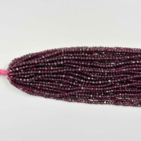 3mm 4mm 5mm Natural Hyderabadi Grenat Faceted Rondelle Beads Semi Precious Stone Beads For Jewelry Setting Latest Products 2025
