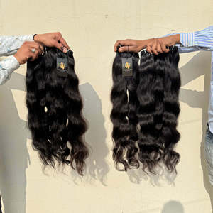 Cheveux indiens bruts ondulés lisses bouclés tissage de cheveux brésiliens de vison brut trame de cheveux humains noirs naturels paquets de cheveux bruts - Product Image 2