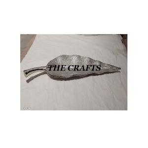 Plateau de vanité en feuilles de qualité supérieure en aluminium couleur argent Plateau de service à dessert pour la vaisselle à la maison - Product Image 2