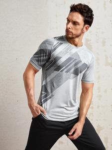 Quick Dry Sports Poliéster Fitness Workout Active Wear Camisetas para hombres Venta al por mayor Ropa de gimnasio para hombres Camisetas - Product Image 2