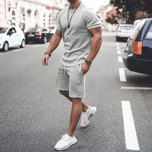 Ensembles de survêtements d'été pour hommes, survêtement à la mode, imprimé 3D, surdimensionné, chemises à manches courtes, ensembles de t-shirts, vêtements de sport pour hommes - Product Image 3