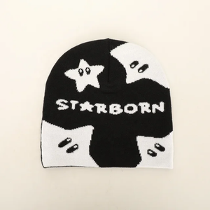 Gorro de punto con patrón de imagen de Venta caliente Mezcla informal de moda simple para Otoño e Invierno Clima frío al aire libre Calor DE LA India - Product Image 2