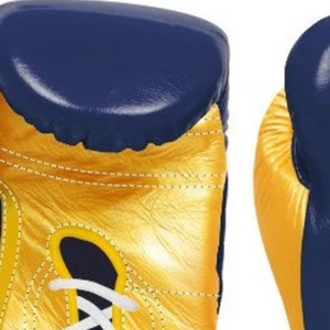 Winning <b>Lace</b> Up Boxing <b>Gloves</b> Navy Gold Premium Genuine Leather Pro Boxing <b>Gloves</b> for Training Sparring Gym Use 8oz 10oz 12oz - Product Image 6