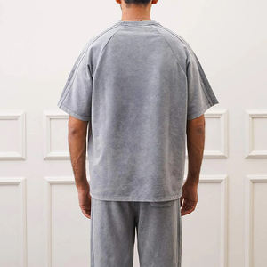 Camisetas lavadas con ácido de último diseño, camisetas de manga corta suaves personalizadas lavadas con ácido, camisetas informales lavadas con ácido de alto timbre para hombres - Product Image 6