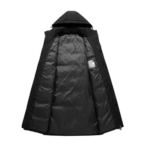 Men Puffer <b>Jacket</b> Down Coat Winter Thick Thermal Hooded Parka Zipper up Wool <b>Padded</b> Coats Loose <b>Waterproof</b> Windbreaker Outerwear - Product Image 3